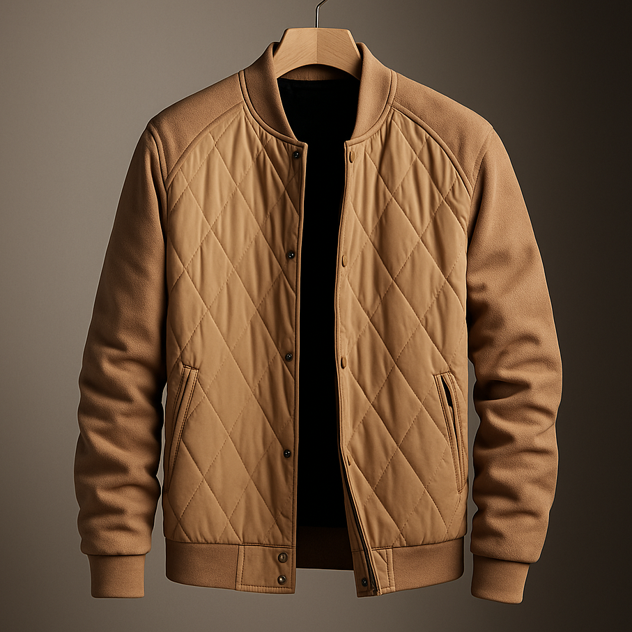 Dawson Men’s Quilted Jacket – Diamond Stitch Insulated Cotton Jacket