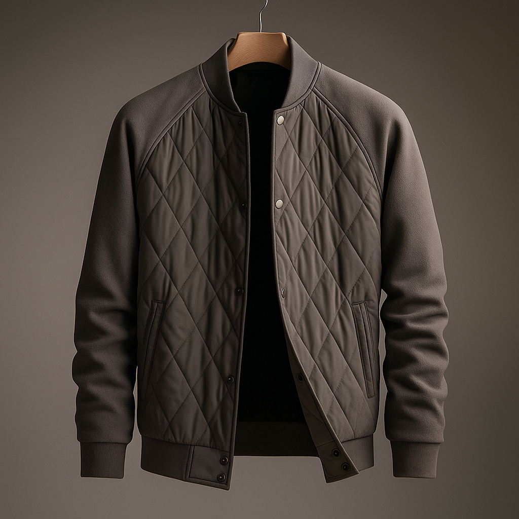 Dawson Men’s Quilted Jacket – Diamond Stitch Insulated Cotton Jacket