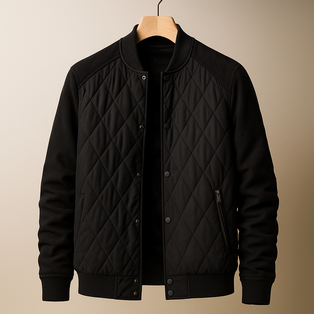 Dawson Men’s Quilted Jacket – Diamond Stitch Insulated Cotton Jacket
