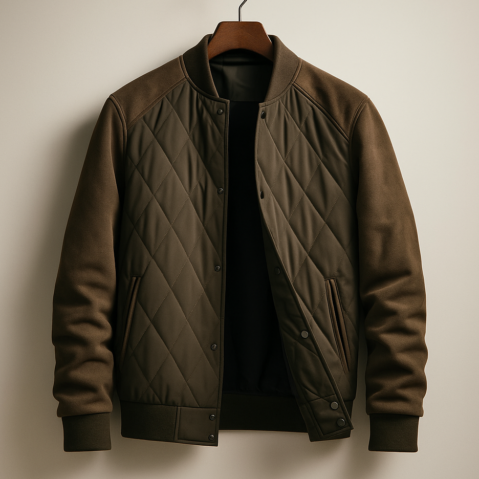 Dawson Men’s Quilted Jacket – Diamond Stitch Insulated Cotton Jacket
