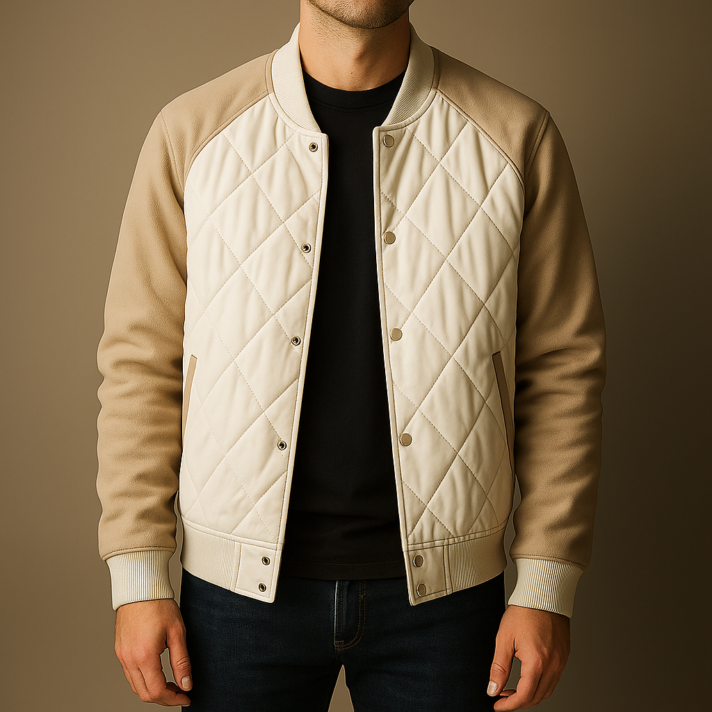 Dawson Men’s Quilted Jacket – Diamond Stitch Insulated Cotton Jacket