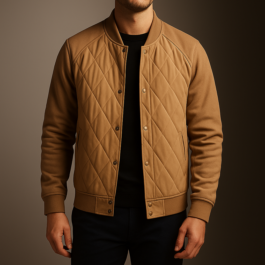 Dawson Men’s Quilted Jacket – Diamond Stitch Insulated Cotton Jacket