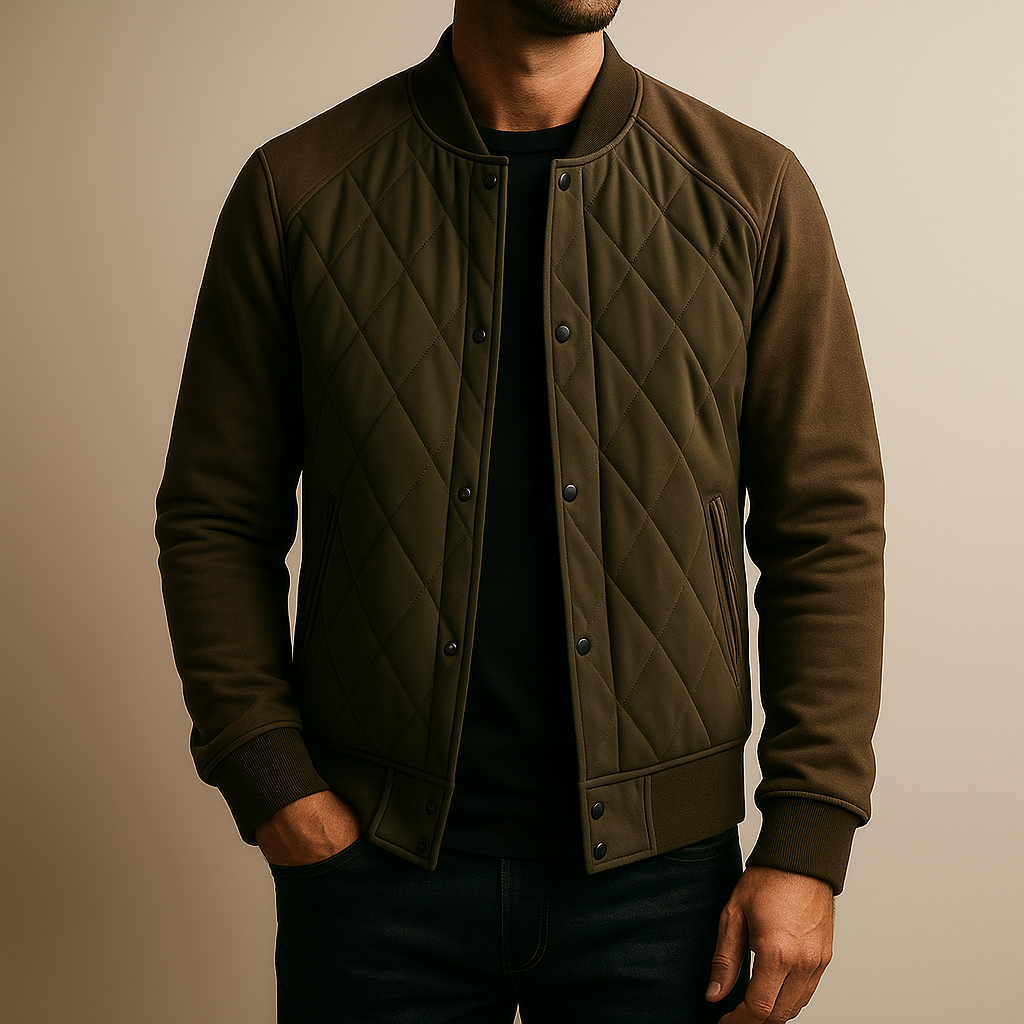Dawson Men’s Quilted Jacket – Diamond Stitch Insulated Cotton Jacket