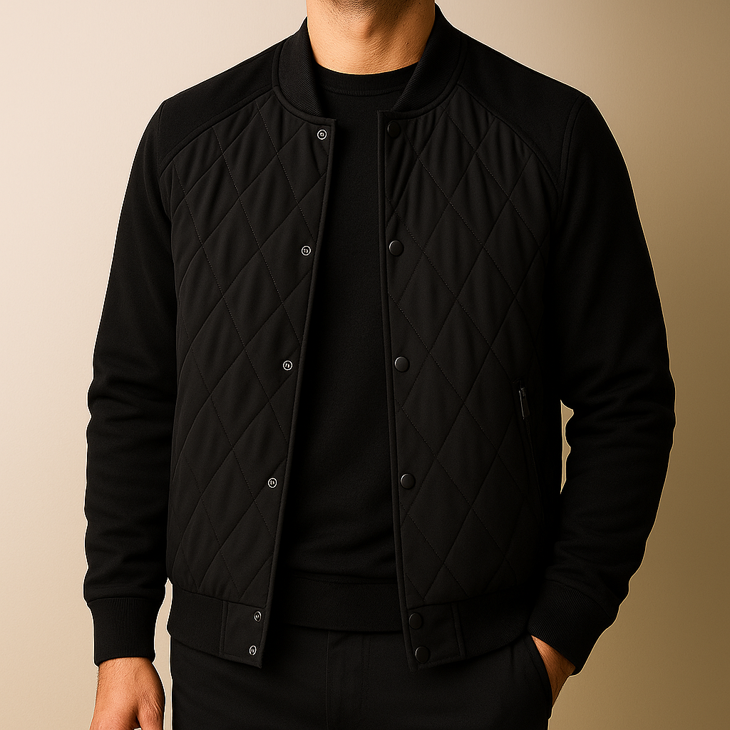 Dawson Men’s Quilted Jacket – Diamond Stitch Insulated Cotton Jacket