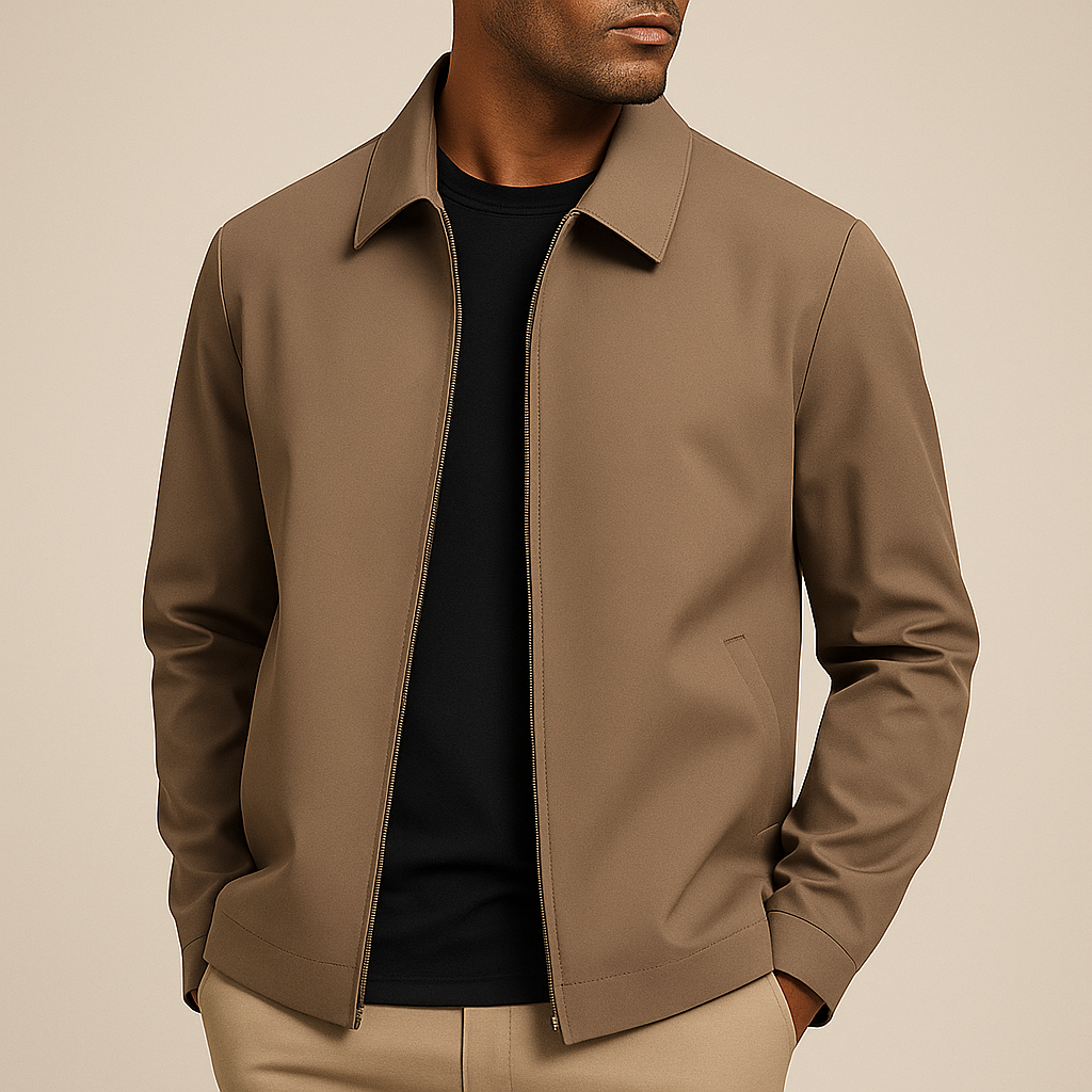 Marcel Men’s Business Casual Jacket – Wrinkle-Free Silk-Blend Blazer with Lapel Design