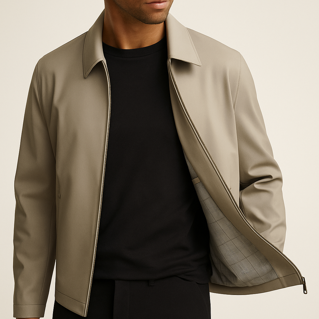 Marcel Men’s Business Casual Jacket – Wrinkle-Free Silk-Blend Blazer with Lapel Design
