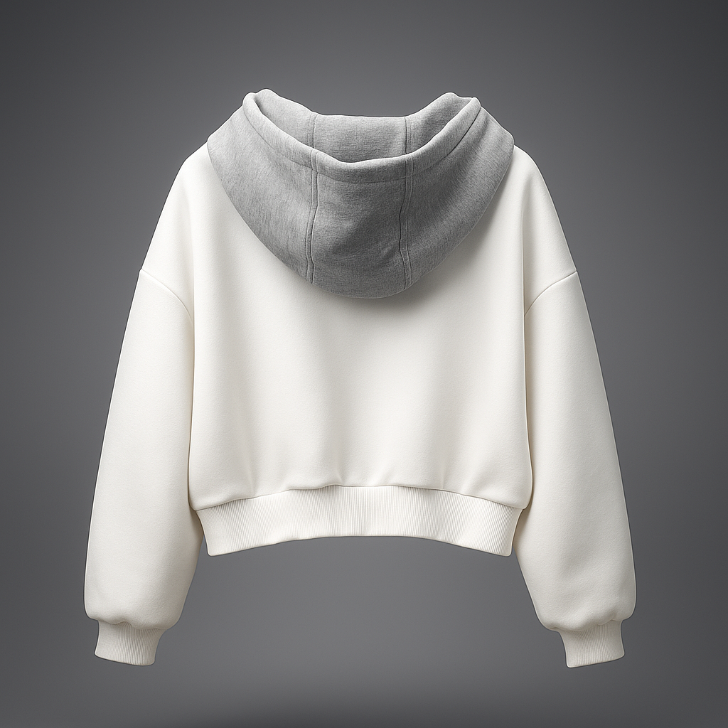 Claire Women’s Cardigan – Cropped Hoodie Cardigan with Lantern Sleeves
