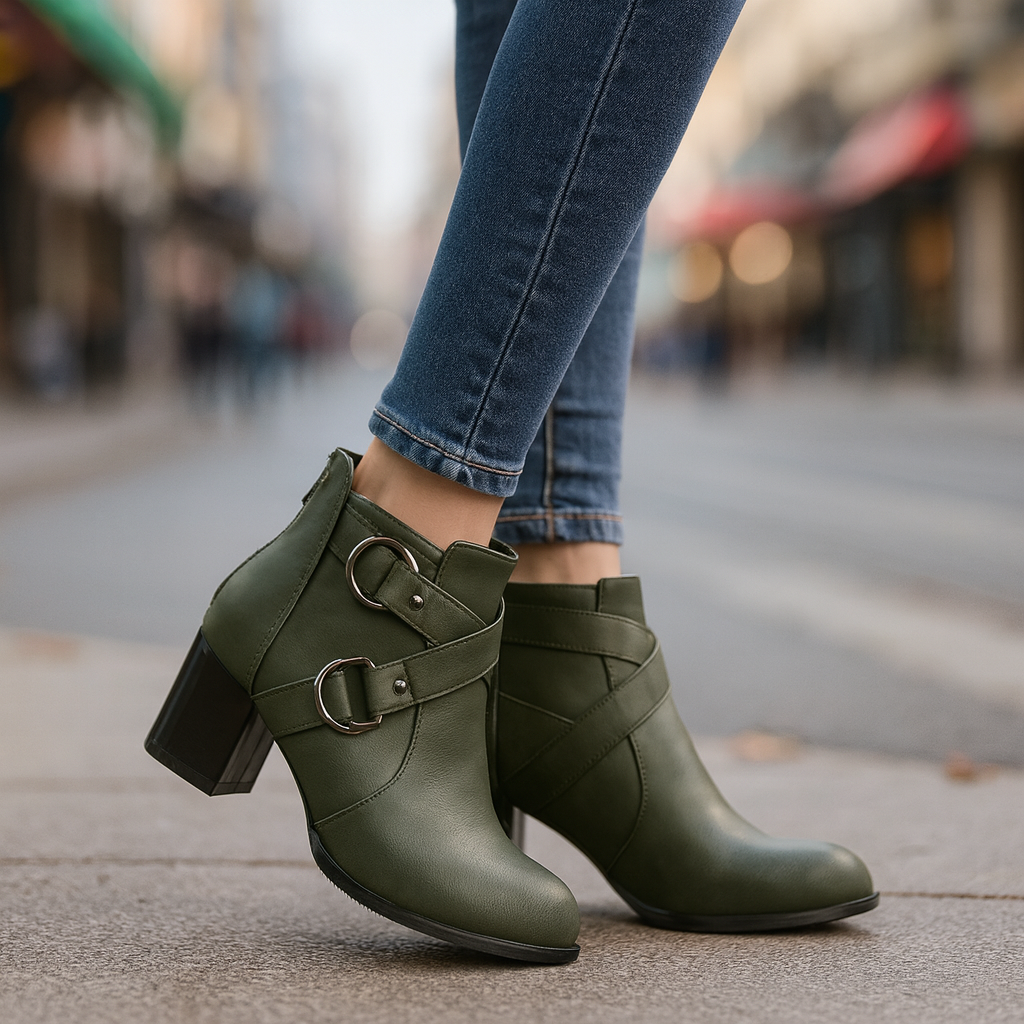 Victoria Women’s Double Buckle Ankle Boots