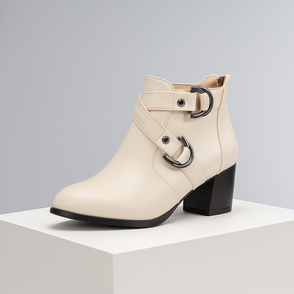 Victoria Women’s Double Buckle Ankle Boots