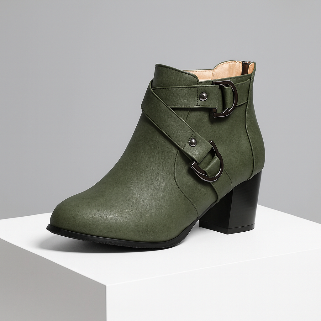 Victoria Women’s Double Buckle Ankle Boots