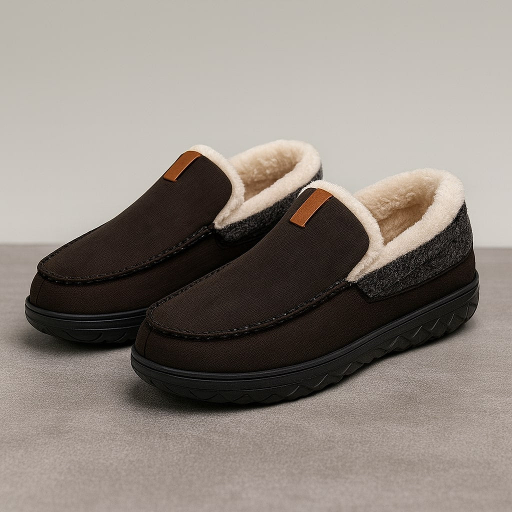 Benedetto Men’s Slip-On Slippers – Cushioned Lined Comfort Footbed Indoor Shoes