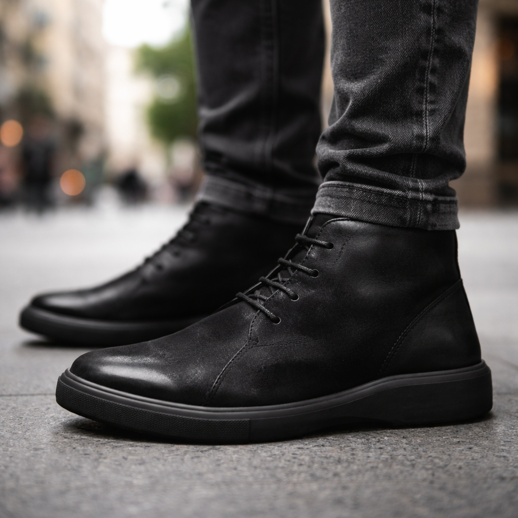 Piolo Men’s Ankle Leather Shoes