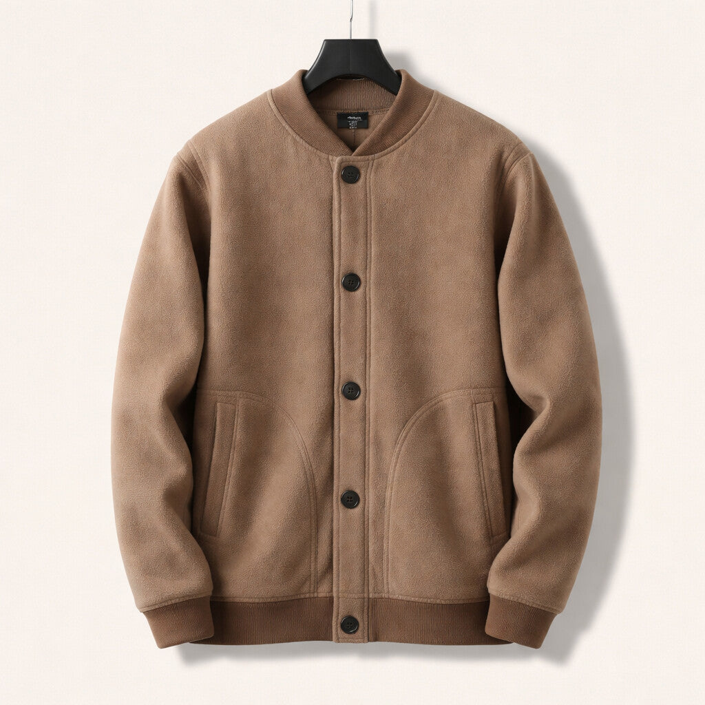 Emilio Men’s Fleece-Lined Button Up Jacket