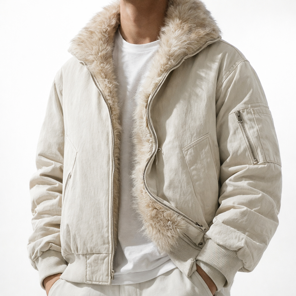 Elio Men’s Winter Jacket – Fur Lined Coat