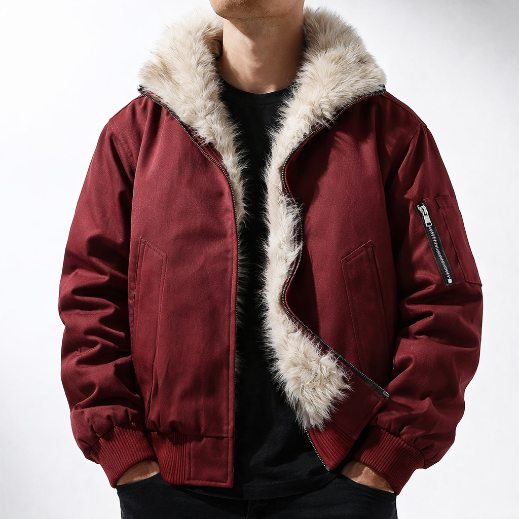 Elio Men’s Winter Jacket – Fur Lined Coat