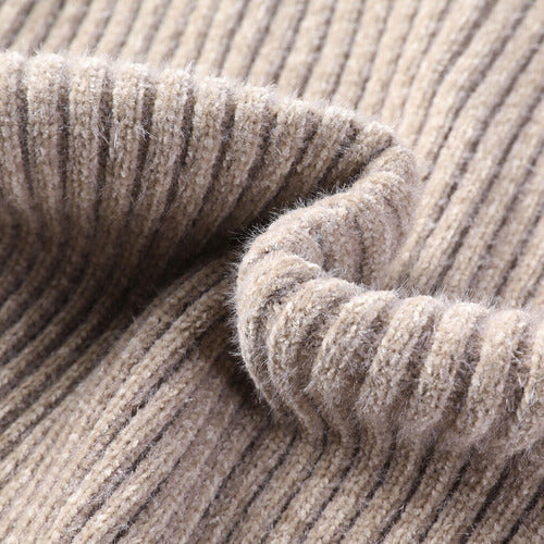 Hudson Men’s Turtleneck Sweater – Structured Ribbed Knit Winter Pullover
