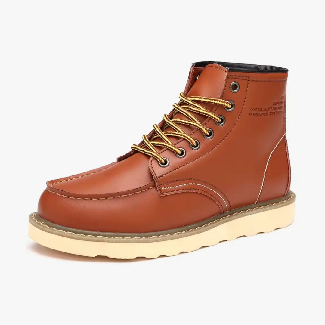 Hugo Men’s Leather Winter Boots – Cowhide with Fur Lining