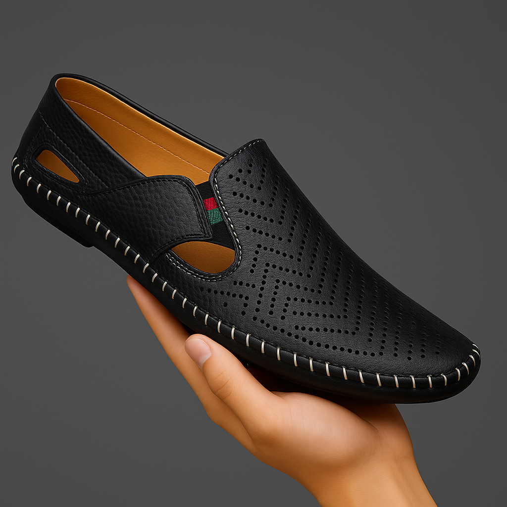 Ramil Italian Leather Sandals – Cushioned Breathable Casual Summer Footwear