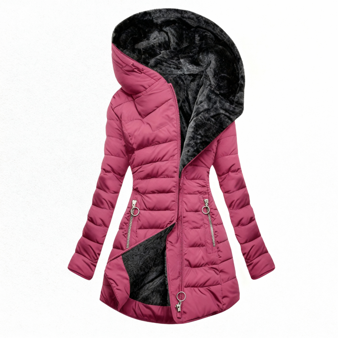 Renee Women’s Waterproof Coat – Insulated Long Hooded Winter Jacket