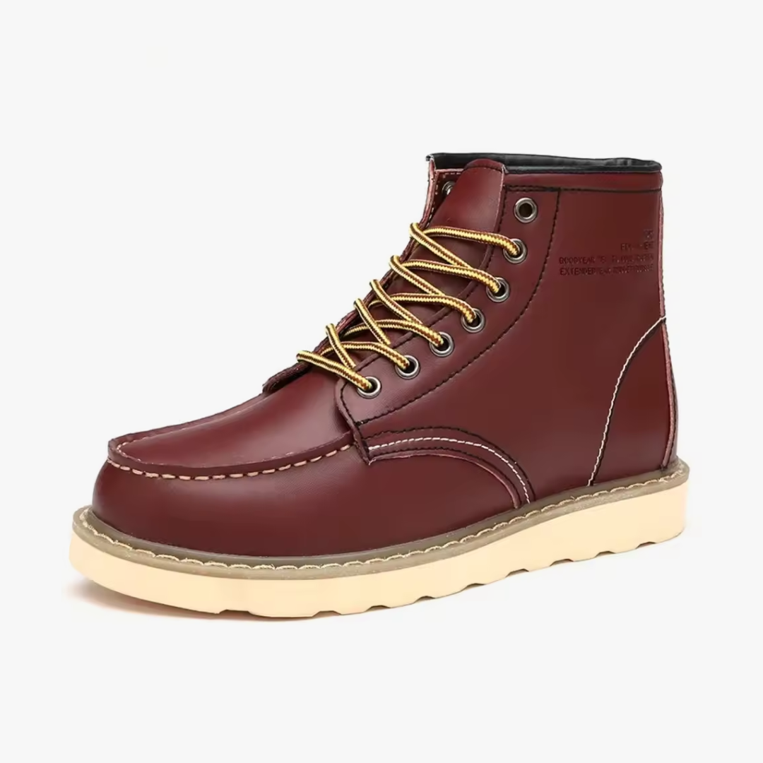 Hugo Men’s Leather Winter Boots – Cowhide with Fur Lining