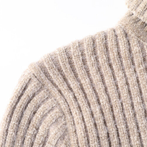 Hudson Men’s Turtleneck Sweater – Structured Ribbed Knit Winter Pullover