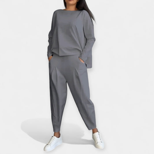 Serena Women’s Long Sleeve Lounge Set – Soft Knit & Relaxed Fit
