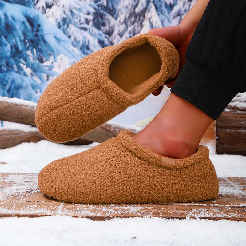 Lucien Teddy Fleece Slides – Ultra-Soft Indoor & Outdoor Slippers