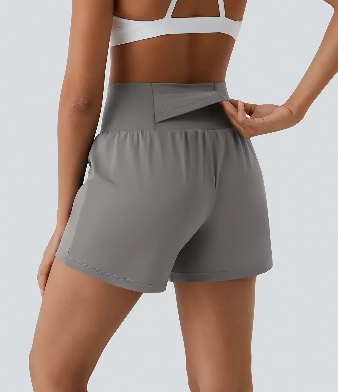 Aria Performance High Waist Yoga Shorts – Double Layer Pocket Active Fit