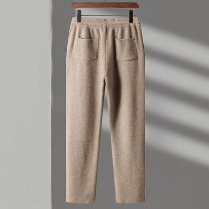 Elliot Men’s Trousers – Pure Merino Wool with Relaxed Fit & Drawstring Waist
