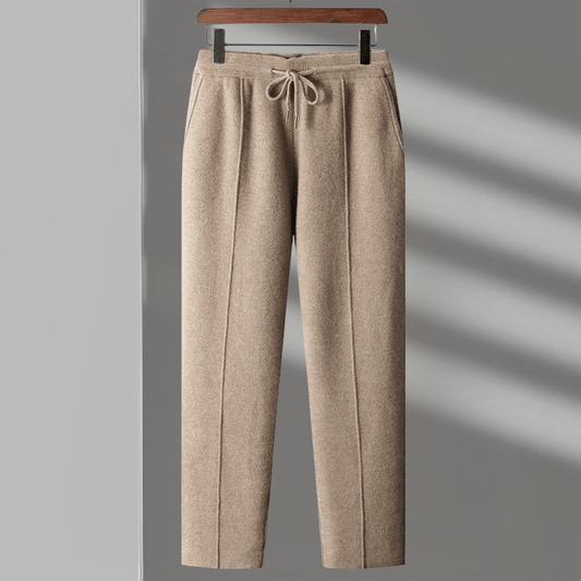 Elliot Men’s Trousers – Pure Merino Wool with Relaxed Fit & Drawstring Waist
