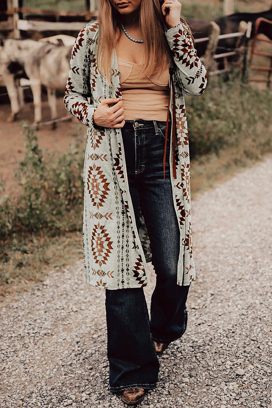 Trendy Western-Inspired Aztec Cardigan