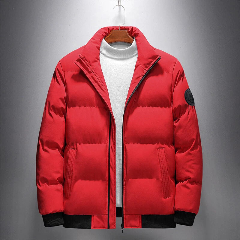 Ronie Men’s Puffer Jacket – Insulated Winter Jacket with Ribbed Trim