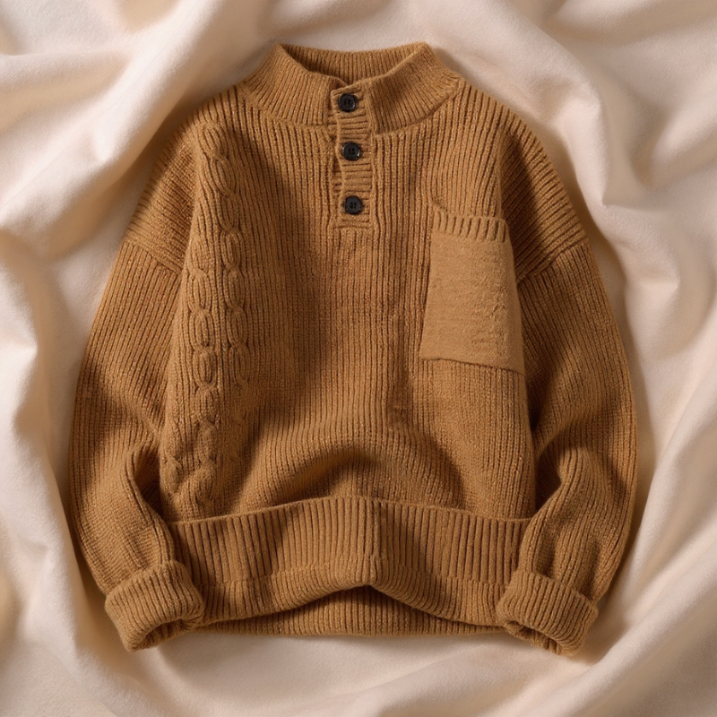 Camilo Men’s Sweater – Soft Wool-Blend O-Neck Men's Jumper