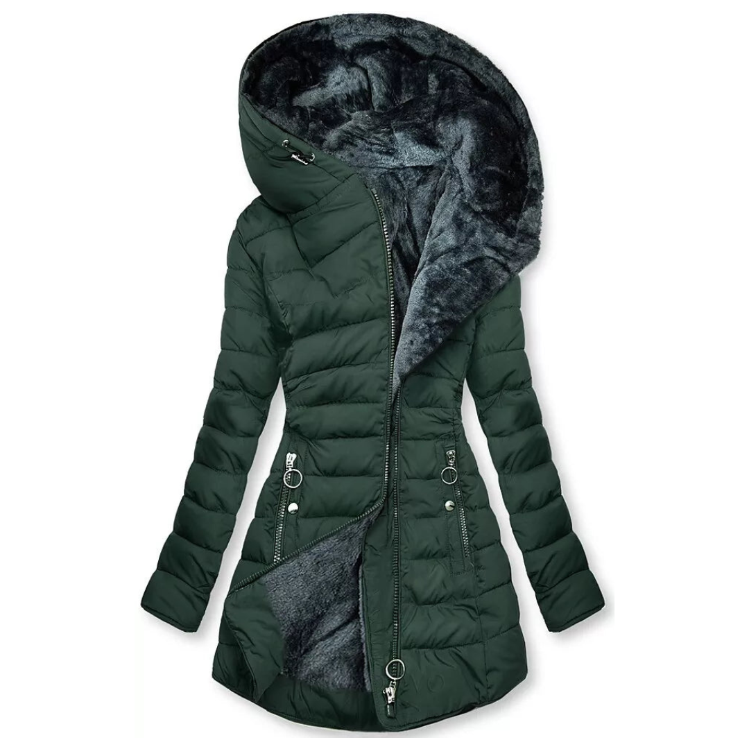 Renee Women’s Waterproof Coat – Insulated Long Hooded Winter Jacket