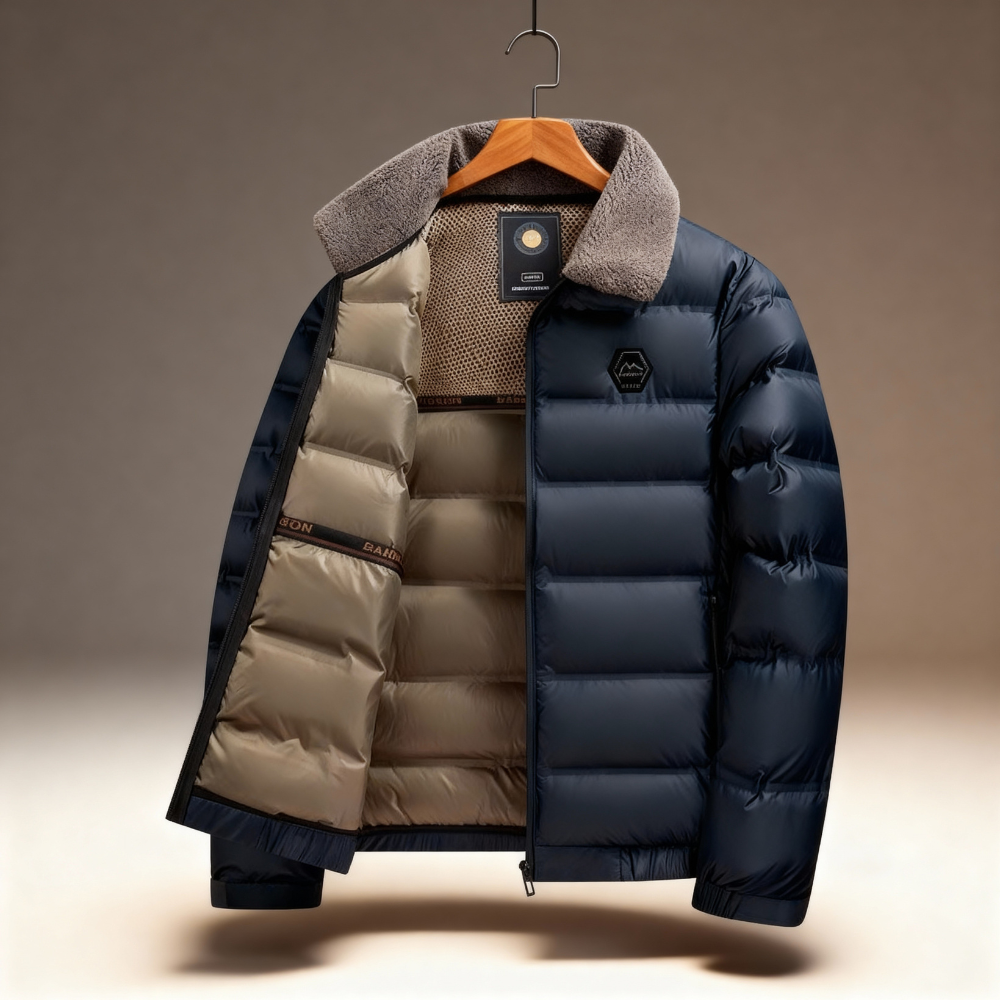 Bennett Men’s Down Puffer Jacket – Insulated Winter Coat with Quilted Shell