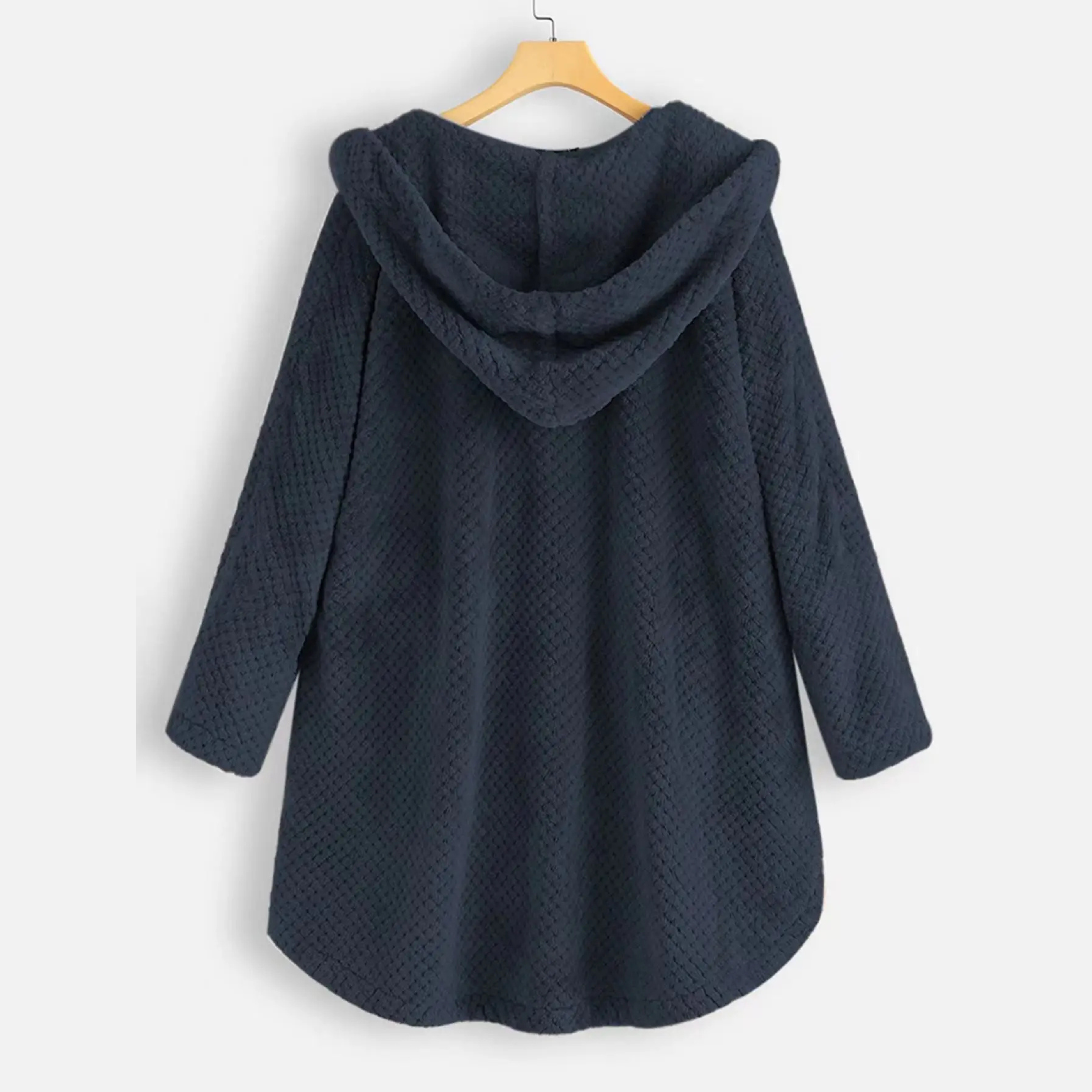 Siena Women’s Fleece Cardigan – Oversized Waffle Knit Jacket