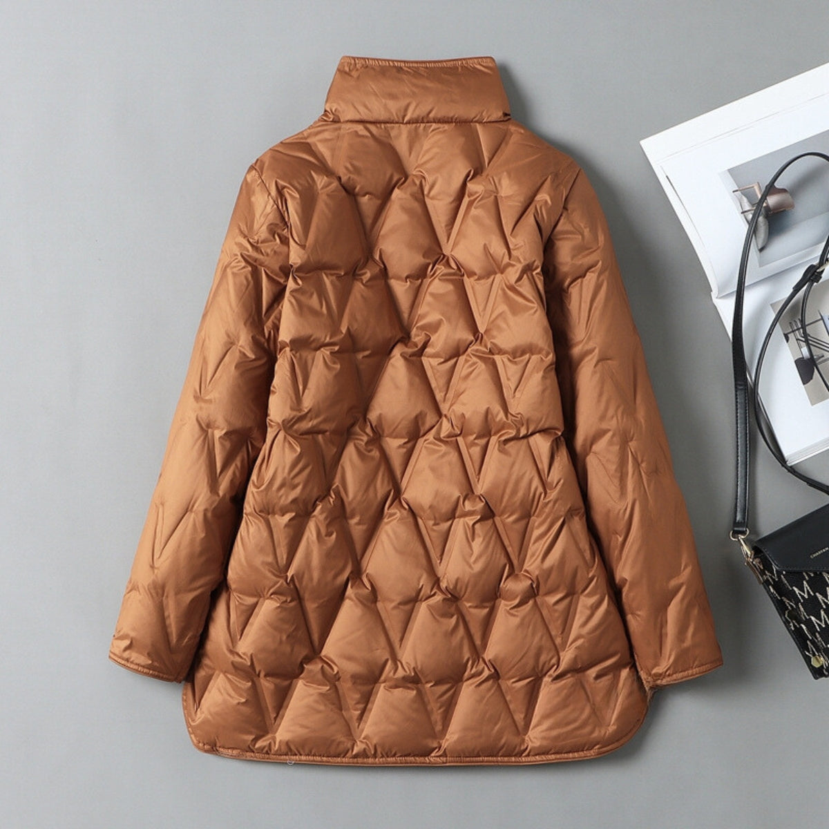 Lorenza Women’s Quilted Down Jacket – Lightweight Insulated Winter Outerwear