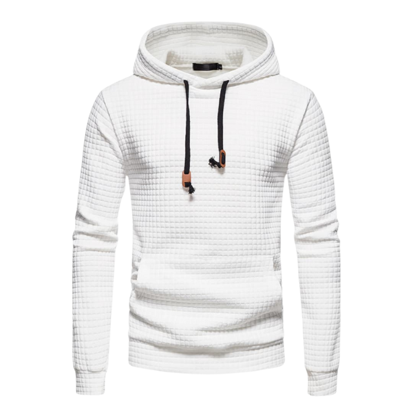 Samuel Men’s Hooded Pullover – Textured Knit Hoodie Sweater