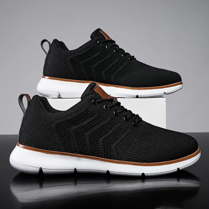 Aldrino Men’s Trainers – Breathable Lightweight Knit Men's Shoes with Cushioned Sole