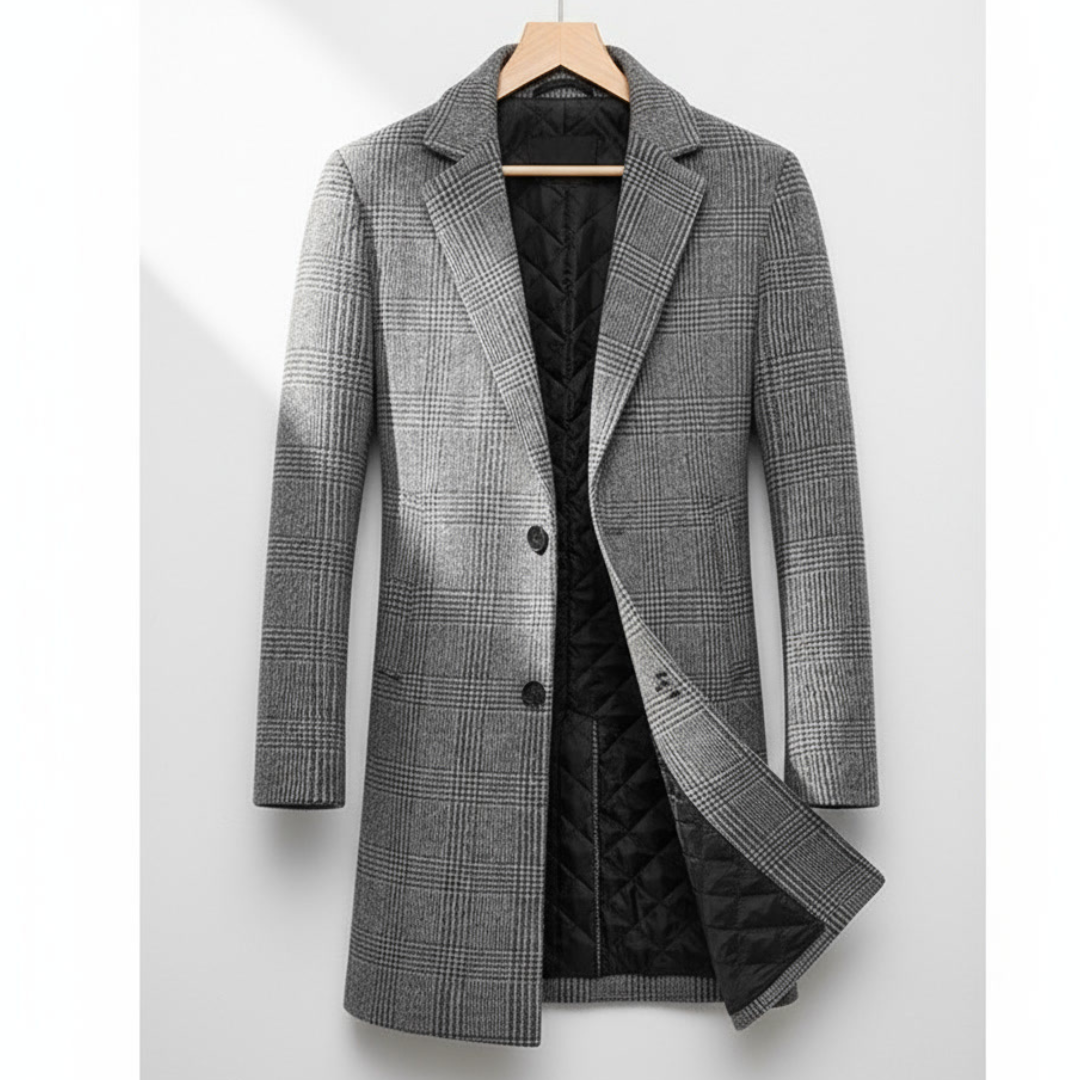 Romero Men’s Wool Overcoat – Tailored Men's Long Coat