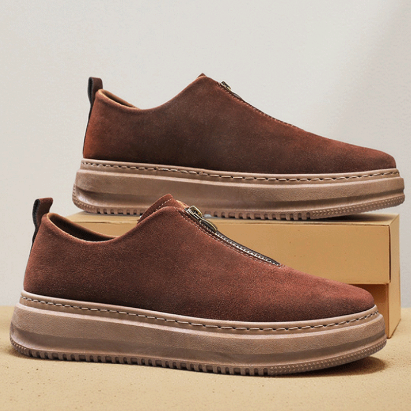 Sven Men’s Shoes – Zip Front Suede Casual Shoes