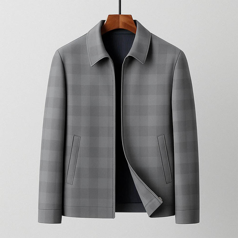 Roberto Men’s Tailored Checked Jacket – Men’s Blazer for Transitional Weather