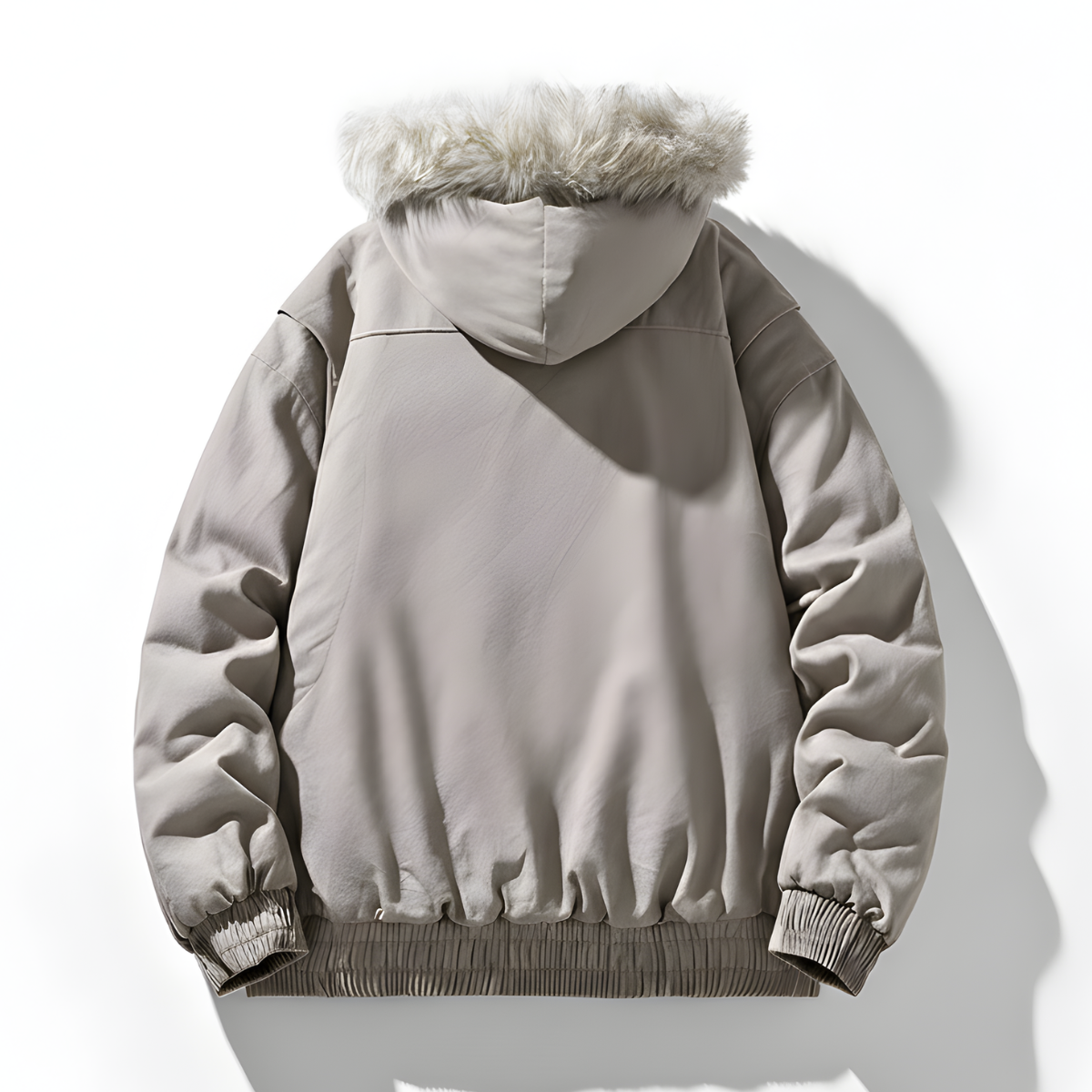 Newton Men’s Quilted Fur-Lined Hoodie – Soft Insulated Hooded Jacket