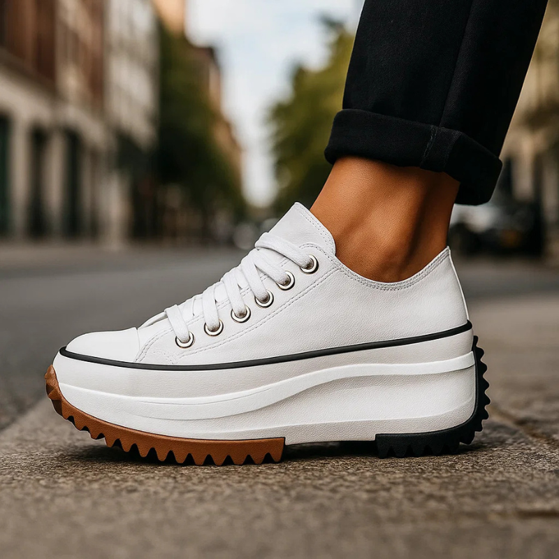 Aria Women's Shoes – Retro Style Leather Platform Shoes