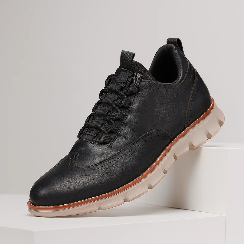 Domingo Men’s Shoes – Genuine Leather Trainers with Lightweight Sole