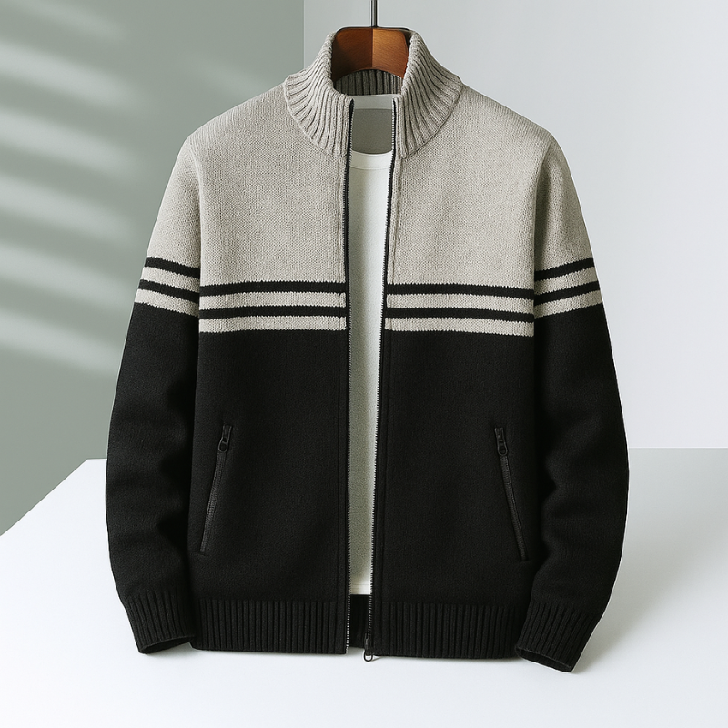 Gregor Men’s Cotton Jacket – Soft Knit Zip Up Jacket