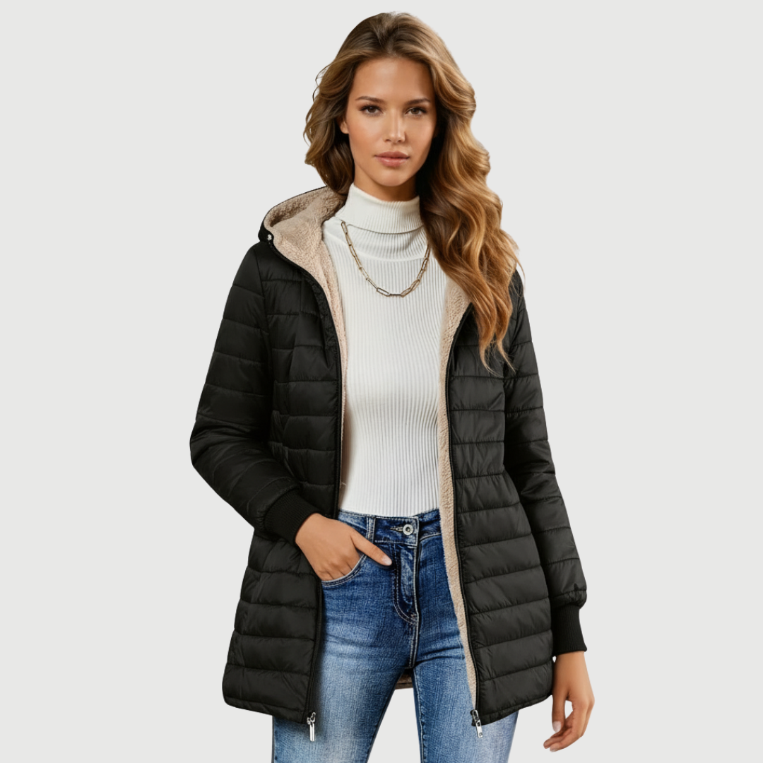 Paloma Women’s Waterproof Coat – Long Quilted Winter Jacket