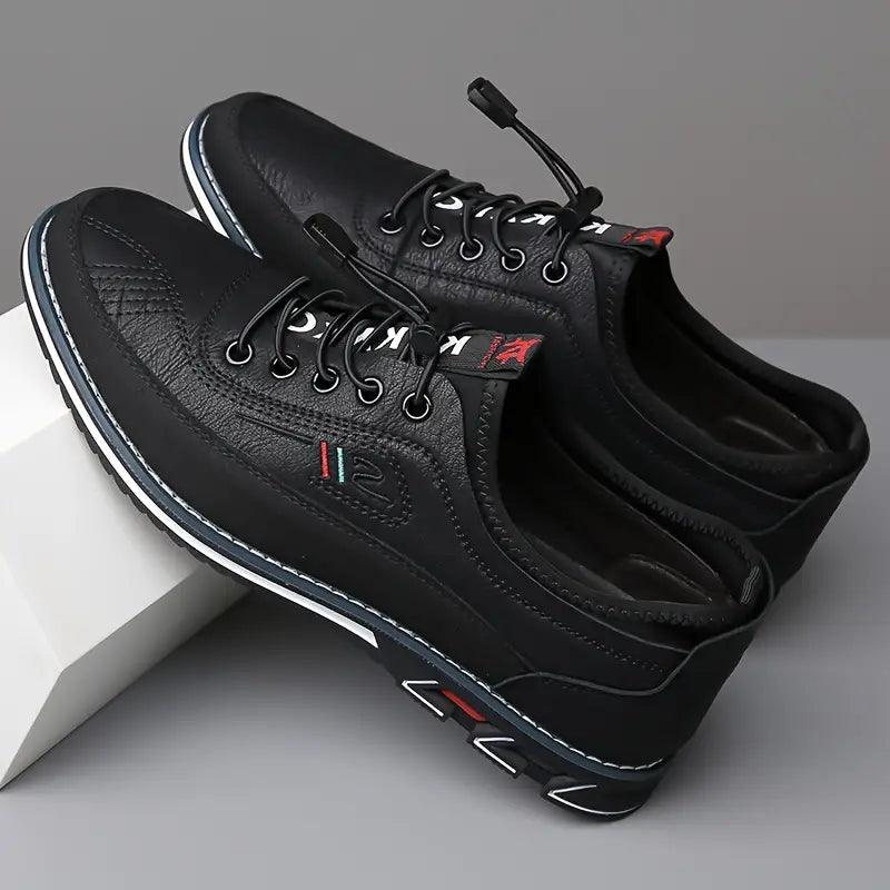 Hugo Men’s Leather Shoes – Eco Leather Barefoot with Waterproof Finish