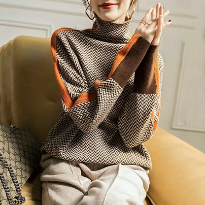 Sofia Women’s Turtleneck Sweater – Soft Polyester Knit in Regular Fit