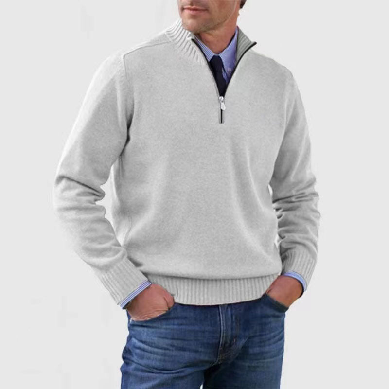 Ellison Men’s Half-Zip Knit Sweater – Tailored Fit Soft Breathable Pullover